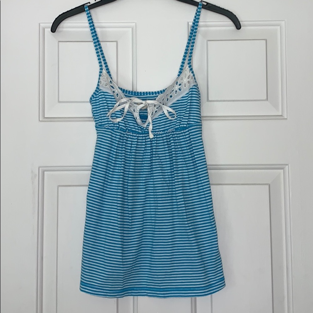 Cute blue striped summer tank